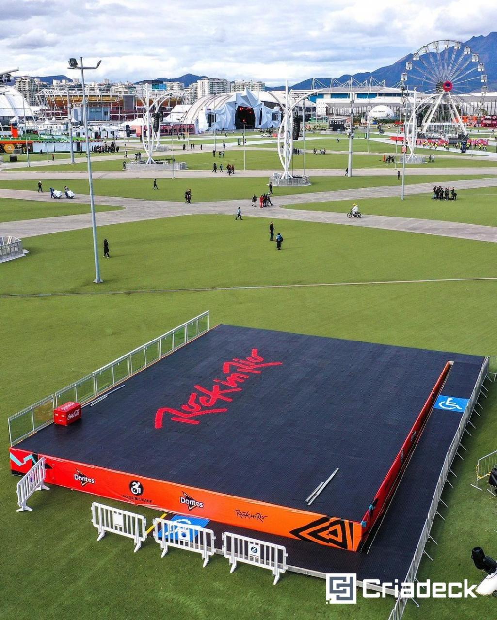 Pisos plásticos CriaDeck no Rock in Rio.