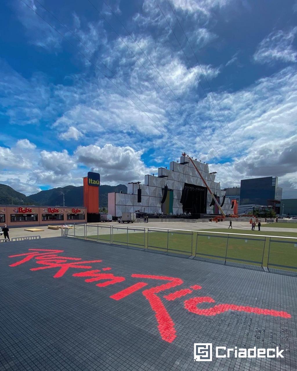 Pisos plásticos CriaDeck no Rock in Rio.